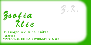 zsofia klie business card