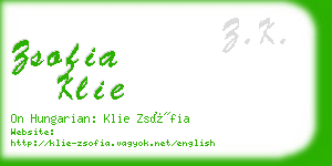 zsofia klie business card